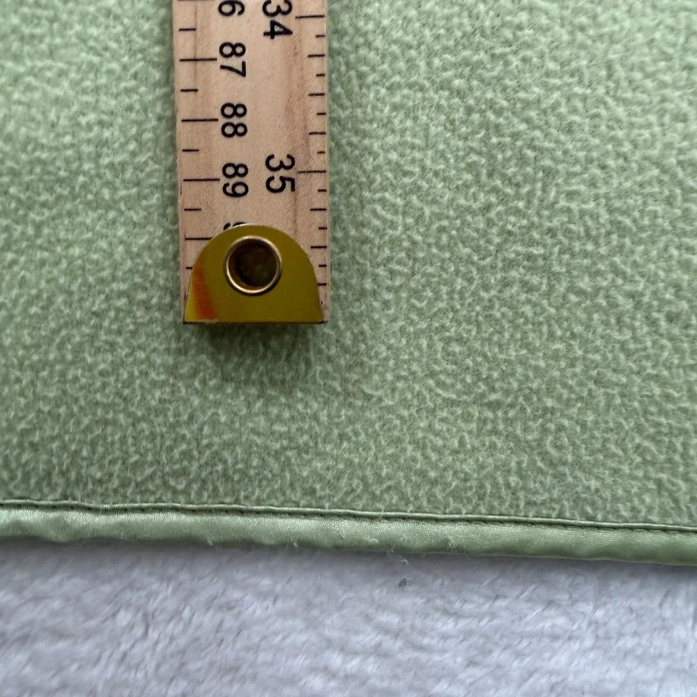 Carters Baby Blanket Sage Green Fleece Giraffe Duck Satin Trim 33108AF Nursery